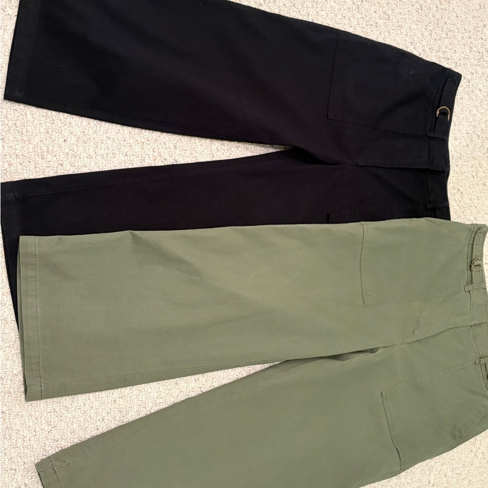 White House Black Market Cargo Pants in Black and Green